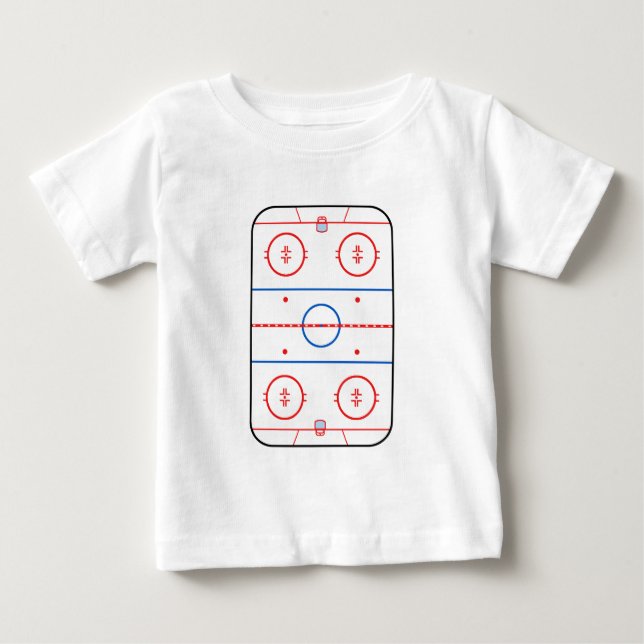 Ice Rink Diagram Hockey Game Decor Baby T-Shirt (Front)