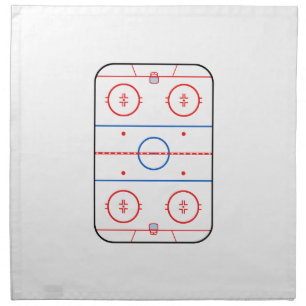 Ice Rink Diagram Hockey Game Decor Cloth Napkin