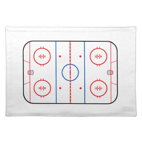 Ice Rink Diagram Hockey Game Decor Cloth Placemat