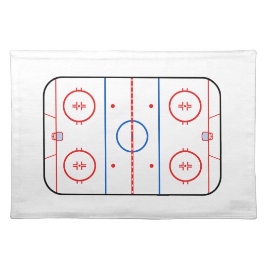 Ice Rink Diagram Hockey Game Decor Cloth Placemat Zazzle Com