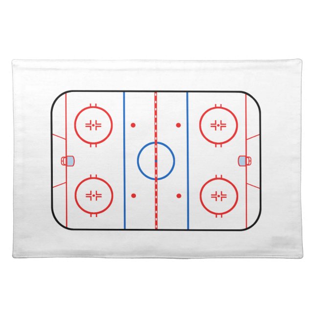 Ice Rink Diagram Hockey Game Decor Cloth Placemat (Front)