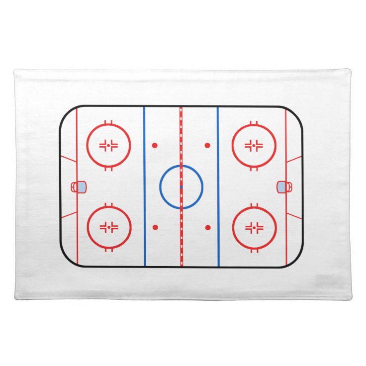 Ice Rink Diagram Hockey Game Decor Cloth Placemat Zazzle