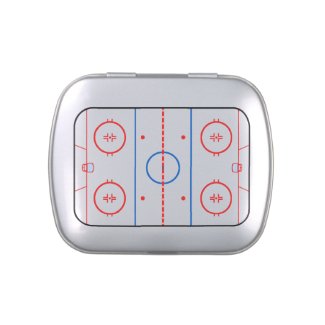 Ice Rink Diagram Hockey Game Decor Jelly Belly Tin