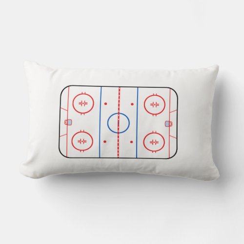Ice Rink Diagram Hockey Game Decor Lumbar Pillow