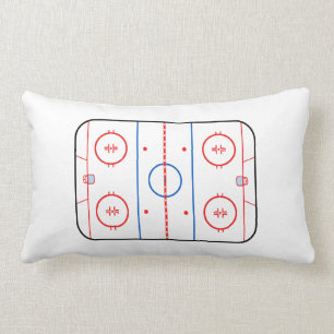 Ice Rink Diagram Hockey Game Decor Lumbar Pillow