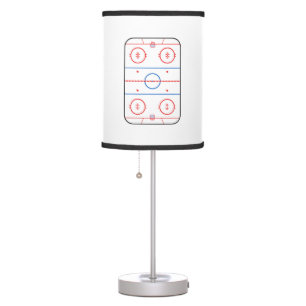 Ice Rink Diagram Hockey Game Decor Table Lamp
