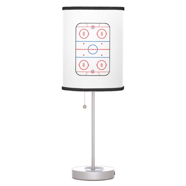 Ice Rink Diagram Hockey Game Decor Table Lamp (Right)