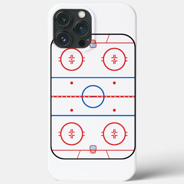 Ice Rink Diagram Hockey Game Design Case-Mate iPhone Case (Back)