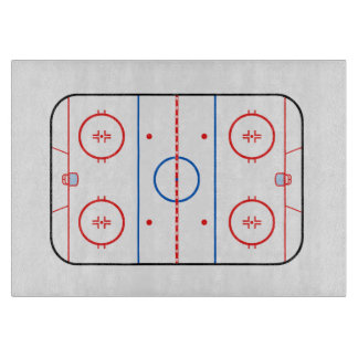 Ice Rink Diagram Hockey Game Design Cutting Board