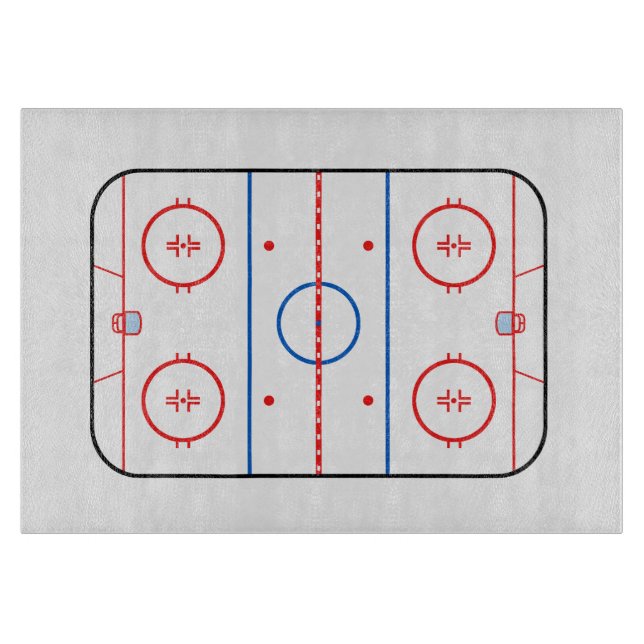 Ice Rink Diagram Hockey Game Design Cutting Board (Front)