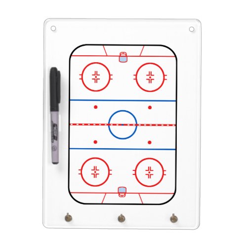 Ice Rink Diagram Hockey Game Design Dry Erase Board