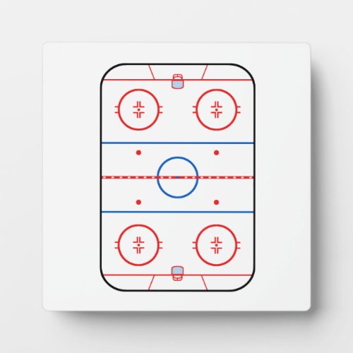 Ice Rink Diagram Hockey Game Design Plaque