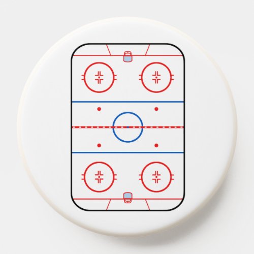 Ice Rink Diagram Hockey Game Design PopSocket