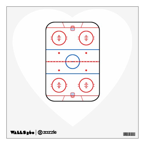 Ice Rink Diagram Hockey Game Design Wall Sticker