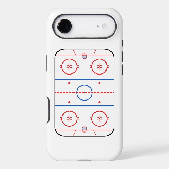 Ice Rink Diagram Hockey Game Graphic Case-Mate iPhone Case (Back)