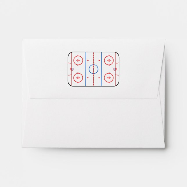 Ice Rink Diagram Hockey Game Graphic Envelope (Back (Top Flap))