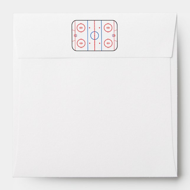 Ice Rink Diagram Hockey Game Graphic Envelope (Back (Top Flap))