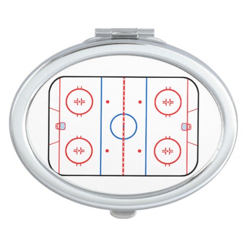 Ice Rink Diagram Hockey Game Graphic Mirror For Makeup