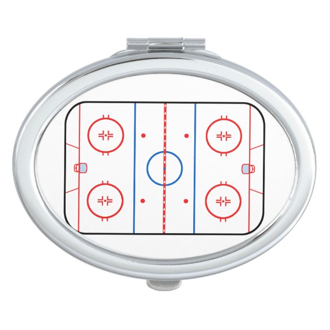 Ice Rink Diagram Hockey Game Graphic Mirror For Makeup (Front)