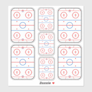 Ice Rink Diagram Hockey Game Graphic Sticker