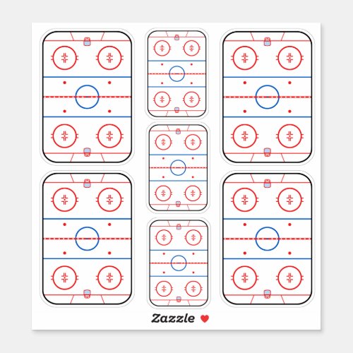 Ice Rink Diagram Hockey Game Graphic Sticker