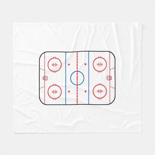 Ice Rink Diagram Hockey Game Style Fleece Blanket