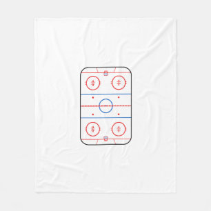 Ice Rink Diagram Hockey Game Style Fleece Blanket