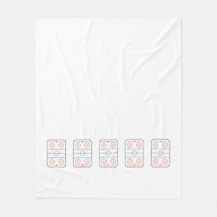 Ice Rink Diagram Hockey Game Style Fleece Blanket