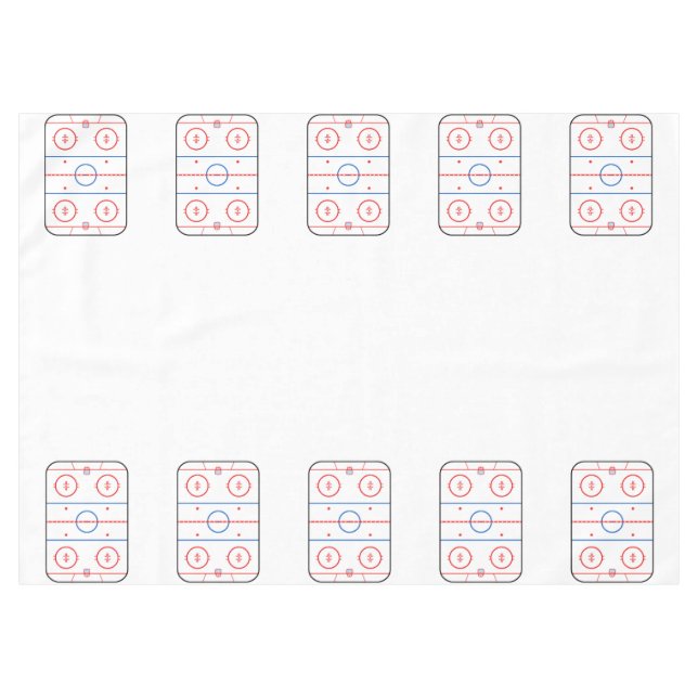 Ice Rink Diagram Hockey Game Style Tablecloth (Front (Horizontal))