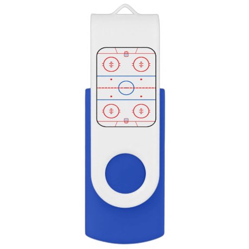 Ice Rink Diagram Hockey Game Style USB Flash Drive