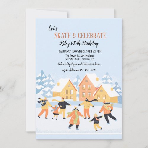 Ice Rink Invitations