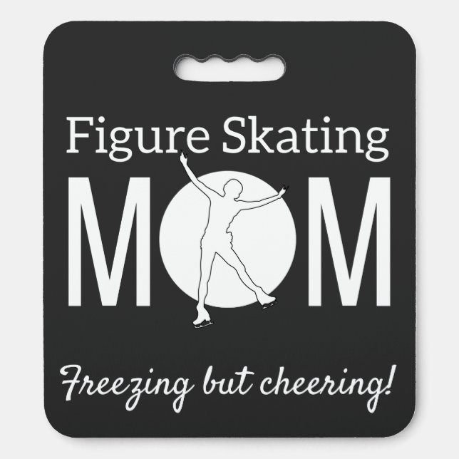 Ice rink seat cushion - Figure skating mom (Front Vertical)
