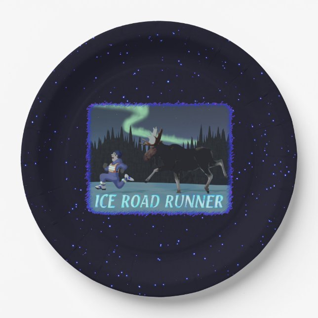 Ice Road Runner Paper Plates (Front)