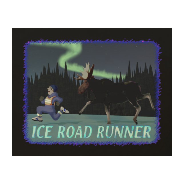 Ice Road Runner Wood Wall Art (Front)