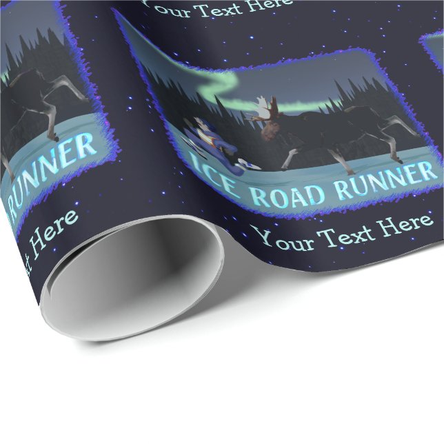 Ice Road Runner Wrapping Paper (Roll Corner)
