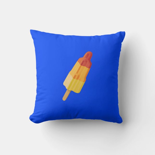 Ice Rocket Throw Pillow (Front)