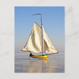 Ice sailing in the Netherlands Postcard