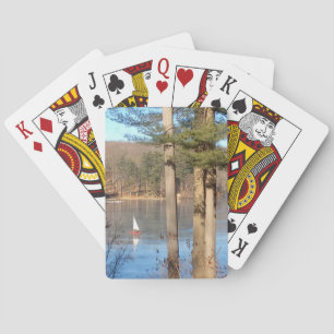 Ice Sailing on the Lake. --- Poker Cards