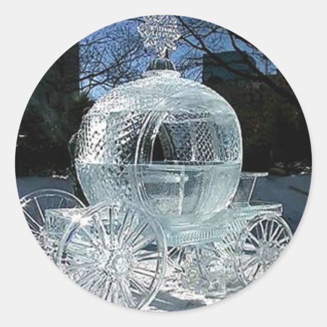 Ice Sculpture Classic Round Sticker (Front)