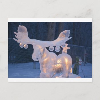 Ice Sculpture Snow Frozen Winter Seasons Weather Postcard by Honeysuckle_Sweet at Zazzle
