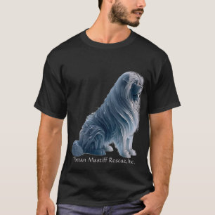 Ice Sitting Tibetan Mastiff Black T-shirt