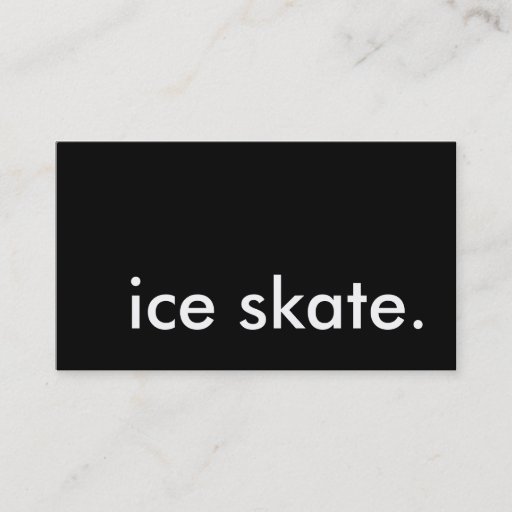 Customizable ice skate. business card template