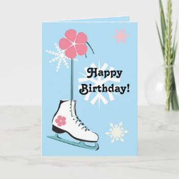 Ice Skate Card by MissNNick at Zazzle