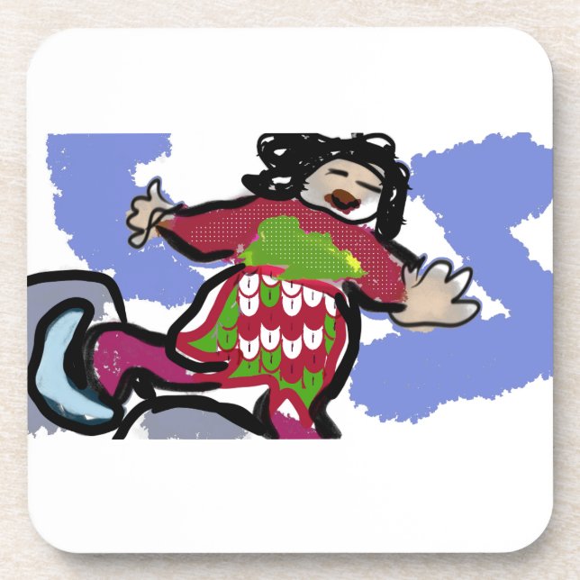 ice skate  dance beverage coaster (Front)