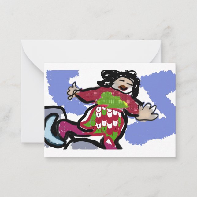 ice skate  dance note card (Front)