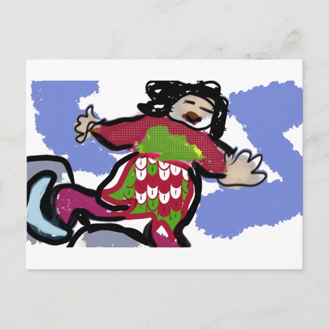 ice skate  dance postcard (Front)