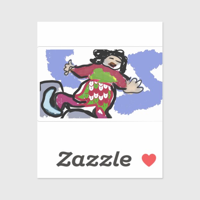 ice skate  dance sticker (Sheet)