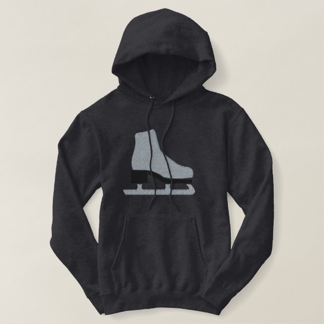 Ice Skate Embroidered Hoodie (Design Front)