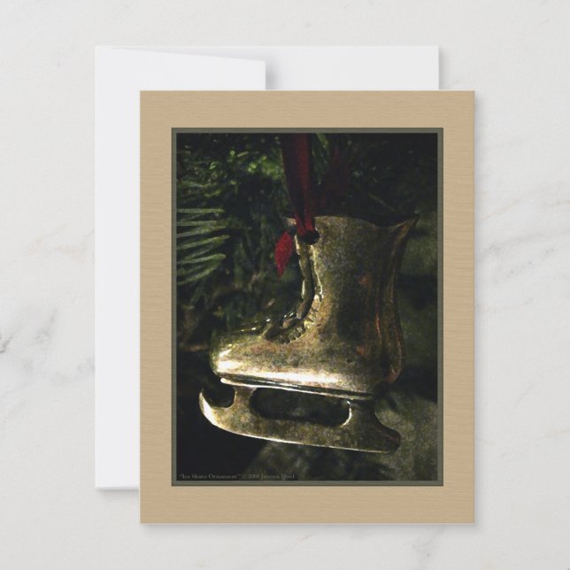Ice Skate Ornament Invitation (Front)