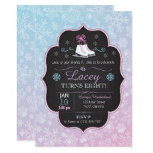 snowflake birthday invitation